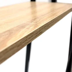 DARA - Etagère 2 Plateaux Métal Et Aspect Bois -Pas Cher Mobiliora Magasin bibliotheque vitrine et etagere 9166009