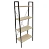 DARA - Etagère 4 Plateaux Métal Et Aspect Bois
