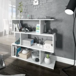 Étagère Bibliothèque Bolonia Couleur Blanche 6 Emplacements, Pour Salle à Manger Ou Bureau 10 Étagère Bibliothèque Bolonia Couleur Blanche 6 Emplacements, Pour Salle à Manger Ou Bureau -Pas Cher Mobiliora Magasin bibliotheque vitrine et etagere 9293661