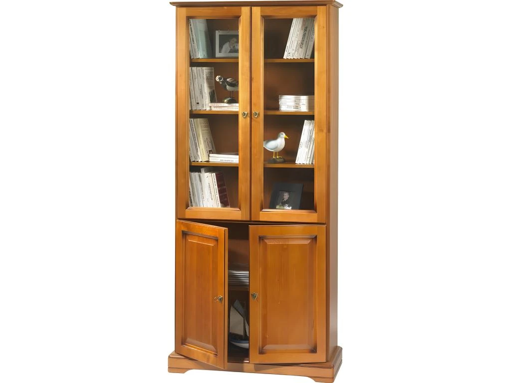 Bibliothèque 4 Portes Merisier Largeur 82 Cm 3 Bibliothèque 4 Portes Merisier Largeur 82 Cm