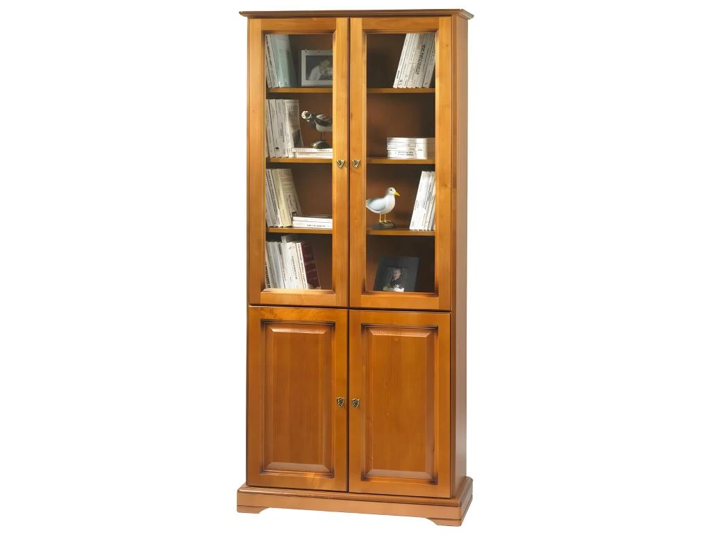 Bibliothèque 4 Portes Merisier Largeur 82 Cm 4 Bibliothèque 4 Portes Merisier Largeur 82 Cm – Image 2