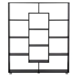 Bibliothèque 11 étagères Multiformes Noire EMILY - HAPPY GARDEN -Pas Cher Mobiliora Magasin bibliotheque vitrine et etagere 9444115