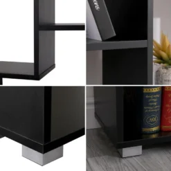 Bibliothèque 11 étagères Multiformes Noire EMILY - HAPPY GARDEN -Pas Cher Mobiliora Magasin bibliotheque vitrine et etagere 9444117