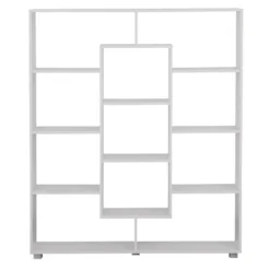 Bibliothèque 11 étagères Multiformes Blanche EMILY - HAPPY GARDEN -Pas Cher Mobiliora Magasin bibliotheque vitrine et etagere 9444907