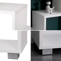 Bibliothèque 11 étagères Multiformes Blanche EMILY - HAPPY GARDEN -Pas Cher Mobiliora Magasin bibliotheque vitrine et etagere 9444909