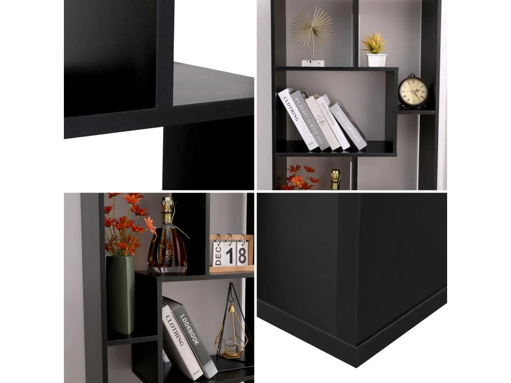 Bibliothèque 8 étagères Multiformes Noire JANE - HAPPY GARDEN 6 Bibliothèque 8 étagères Multiformes Noire JANE - HAPPY GARDEN – Image 4