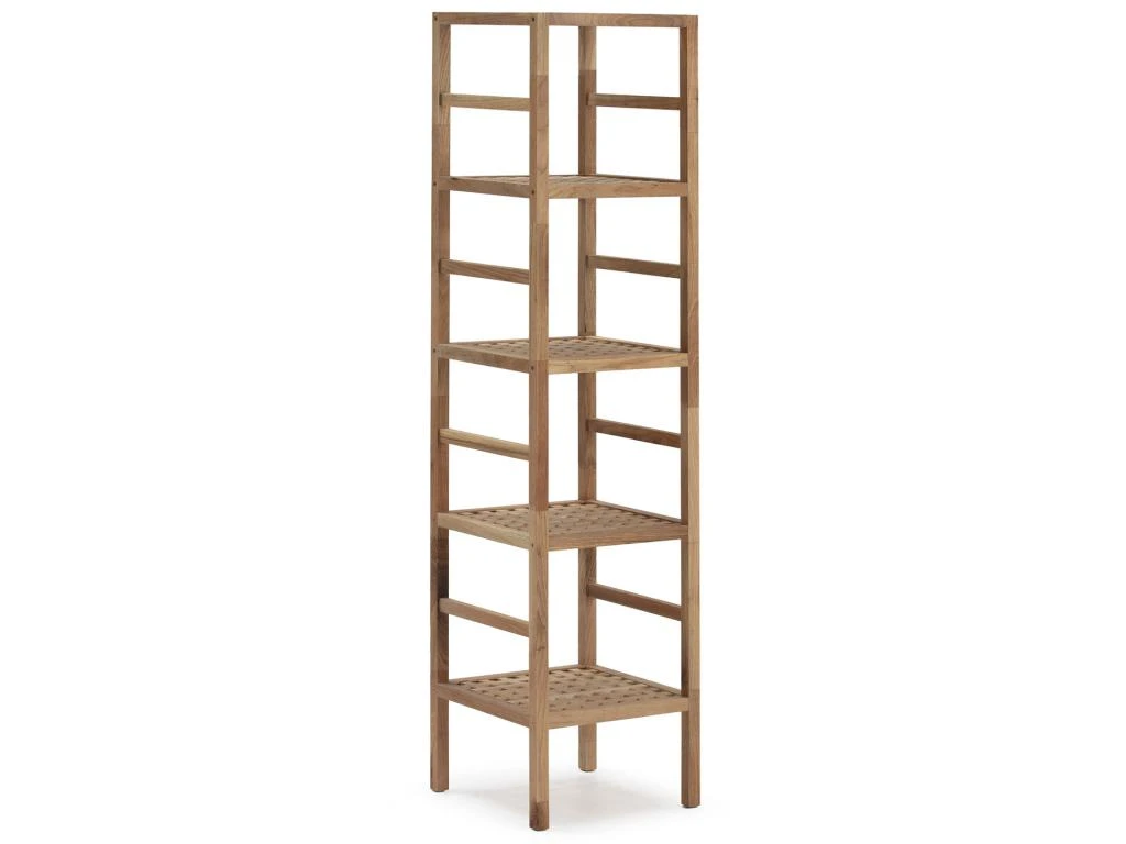 Étagère Alam En Bois De Noyer, 149,5 Cm De Haut Avec 5 Niveaux 3 Étagère Alam En Bois De Noyer, 149,5 Cm De Haut Avec 5 Niveaux