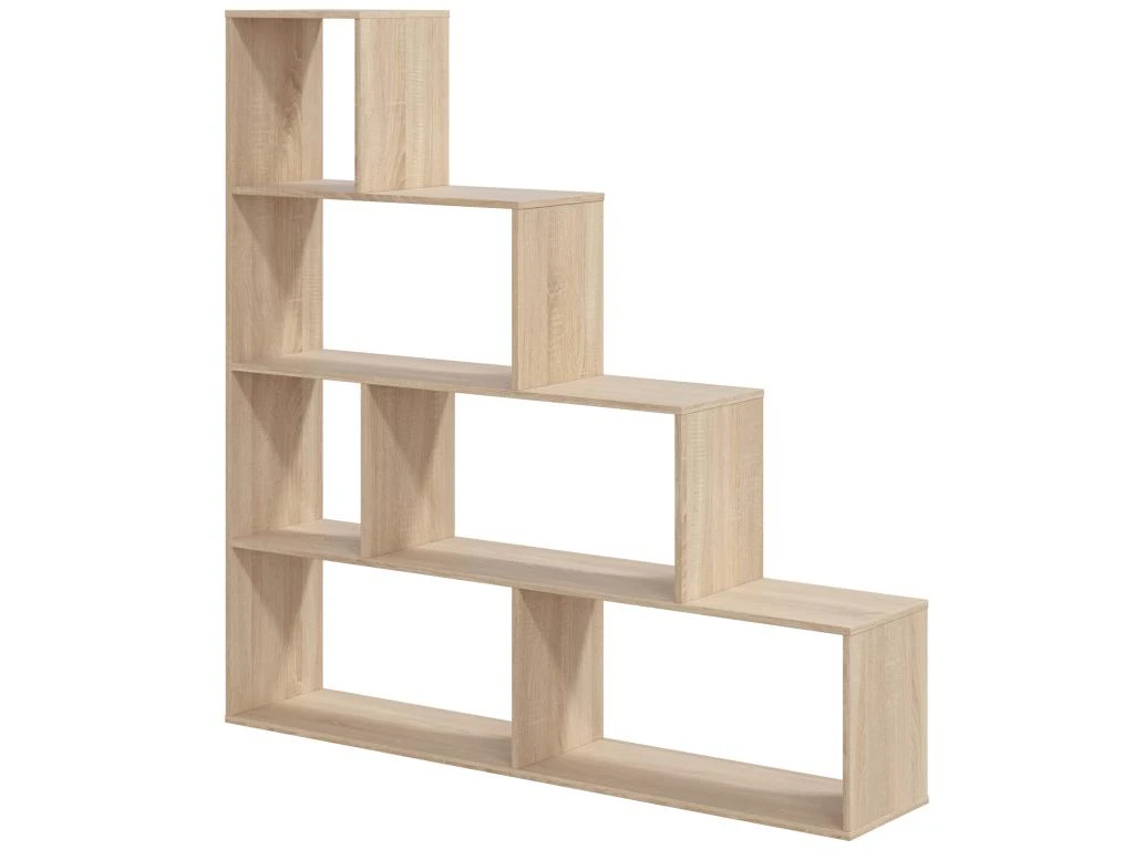 Étagère Bibliothèque Jaén Chêne 6 étagères, Pour Salle à Manger Ou Bureau 5 Étagère Bibliothèque Jaén Chêne 6 étagères, Pour Salle à Manger Ou Bureau – Image 3