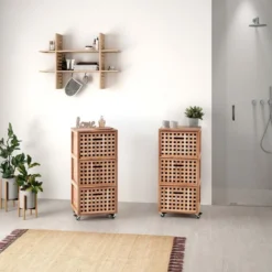 Étagère Jaya En Bois De Noyer Avec 6 Compartiments -Pas Cher Mobiliora Magasin bibliotheque vitrine et etagere 9447383