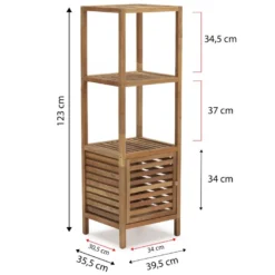 Étagère Pasay En Bois De Noyer, Hauteur 123 Cm Avec 1 Porte -Pas Cher Mobiliora Magasin bibliotheque vitrine et etagere 9447739