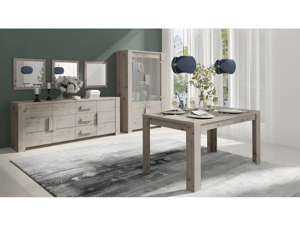 Vitrine, Argentier, Vaisselier AMEK 4 Portes. Meuble Contemporain Idéal Pour Votre Salon Ou Salle à Manger. 4 Vitrine, Argentier, Vaisselier AMEK 4 Portes. Meuble Contemporain Idéal Pour Votre Salon Ou Salle à Manger. – Image 2