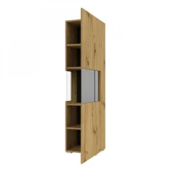 Vitrine 1 Porte Partiellement Vitrée Collection EVA. Couleur Chêne Et Noir. 9 Vitrine 1 Porte Partiellement Vitrée Collection EVA. Couleur Chêne Et Noir. -Pas Cher Mobiliora Magasin bibliotheque vitrine et etagere 9500319