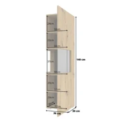 Vitrine 1 Porte Partiellement Vitrée Collection EVA. Couleur Chêne Et Noir. 10 Vitrine 1 Porte Partiellement Vitrée Collection EVA. Couleur Chêne Et Noir. -Pas Cher Mobiliora Magasin bibliotheque vitrine et etagere 9500321