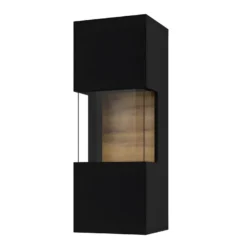 Petite Vitrine Suspendue 1 Porte Partiellement Vitrée Collection EVA. Couleur Noir Et Chêne. 8 Petite Vitrine Suspendue 1 Porte Partiellement Vitrée Collection EVA. Couleur Noir Et Chêne. -Pas Cher Mobiliora Magasin bibliotheque vitrine et etagere 9500503