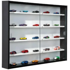 COLLECT - Vitrine Murale 5 Compartiments Noire Et Blanche -Pas Cher Mobiliora Magasin bibliotheque vitrine et etagere 9500601