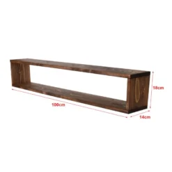 Lot De 3 étagères Murales Næstved 100 X 14 X 18 Cm Pin Lasuré [en.casa] -Pas Cher Mobiliora Magasin bibliotheque vitrine et etagere 9500967