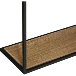 Étagère Murale En Bois Et Métal Noir 86 X 53 Cm -Pas Cher Mobiliora Magasin bibliotheque vitrine et etagere 9501161