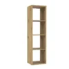 Etagère Colonne 4 Casiers Décor Bois Rustique Texturé - CLASSICO -Pas Cher Mobiliora Magasin bibliotheque vitrine et etagere 9874801