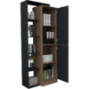 Armoire Et Rayonnage Châtaignier Noir 9 Niches -Pas Cher Mobiliora Magasin bibliotheque vitrine et etagere 9876347