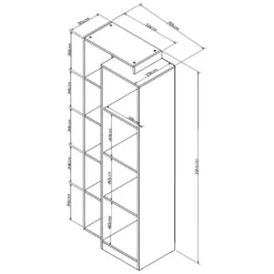 Armoire Et Rayonnage Châtaignier Noir 9 Niches -Pas Cher Mobiliora Magasin bibliotheque vitrine et etagere 9876355