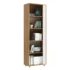 Rayonnage Hauteur 188 Cm Chêne Et Ecru 5 Niches -Pas Cher Mobiliora Magasin bibliotheque vitrine et etagere 9877165