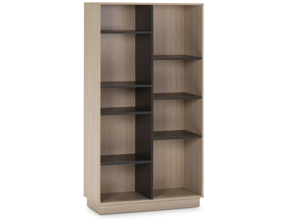 Étagère Bibliothèque Vigo 150x80cm , étagère Pour Bureau, Couleur Chêne Et Gris 3 Étagère Bibliothèque Vigo 150x80cm , étagère Pour Bureau, Couleur Chêne Et Gris