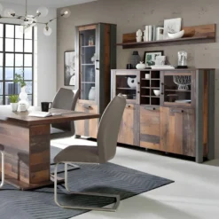 Etagère Murale à Suspendre L160 Cm Effet Bois Vieilli - BUCK 11 Etagère Murale à Suspendre L160 Cm Effet Bois Vieilli - BUCK -Pas Cher Mobiliora Magasin bibliotheque vitrine et etagere 9877733