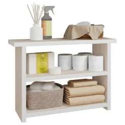 Etagère Multifonctions Largeur 68 Cm Chêne Clair -Pas Cher Mobiliora Magasin bibliotheque vitrine et etagere 9877841