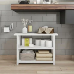 Etagère Multifonctions Largeur 68 Cm Chêne Blanchi -Pas Cher Mobiliora Magasin bibliotheque vitrine et etagere 9884771