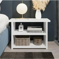 Etagère Multifonctions Largeur 68 Cm Chêne Blanchi -Pas Cher Mobiliora Magasin bibliotheque vitrine et etagere 9884775