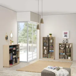 Étagère Bibliothèque Vigo 110x80 Cm , étagère Pour Bureau, Couleur Chêne Et Gris 11 Étagère Bibliothèque Vigo 110x80 Cm , étagère Pour Bureau, Couleur Chêne Et Gris -Pas Cher Mobiliora Magasin bibliotheque vitrine et etagere 9885635