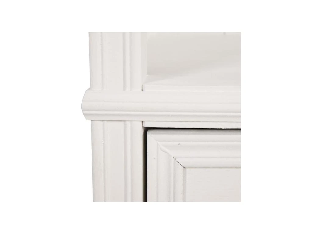 Bibliothèque 3 étagères 2 Tiroirs Bois Blanc - CHANTALE 6 Bibliothèque 3 étagères 2 Tiroirs Bois Blanc - CHANTALE – Image 4