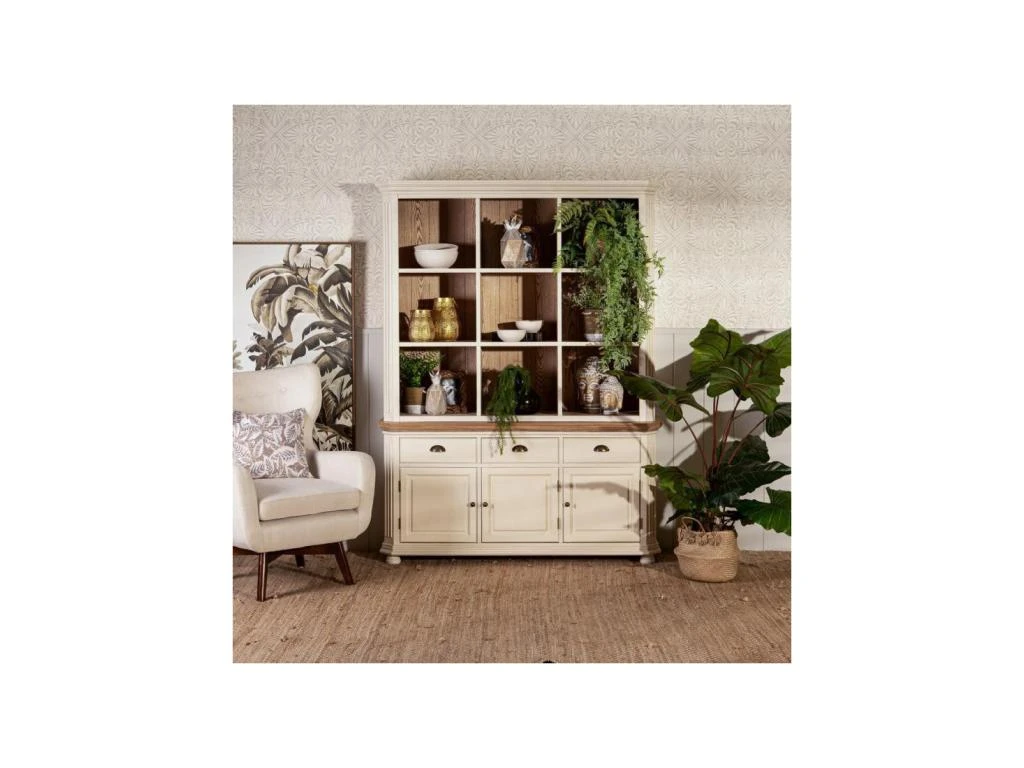 Bibliothèque 9 Niches Bois/Crème - CAMILLE 7 Bibliothèque 9 Niches Bois/Crème - CAMILLE – Image 5