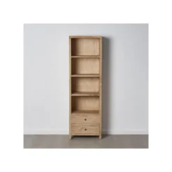 Bibliothèque 3 étagères 2 Tiroirs Bois Massif Clair - LAINA 9 Bibliothèque 3 étagères 2 Tiroirs Bois Massif Clair - LAINA -Pas Cher Mobiliora Magasin bibliotheque 17627773