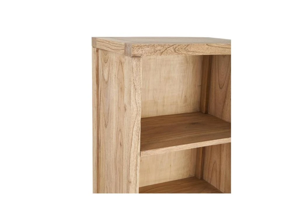 Bibliothèque 3 étagères 2 Tiroirs Bois Massif Clair - LAINA 6 Bibliothèque 3 étagères 2 Tiroirs Bois Massif Clair - LAINA – Image 4