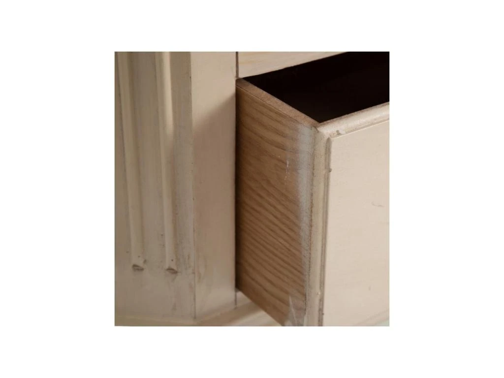 Bibliothèque 3 étagères 2 Tiroirs Bois/Crème - CAMILLE 5 Bibliothèque 3 étagères 2 Tiroirs Bois/Crème - CAMILLE – Image 3