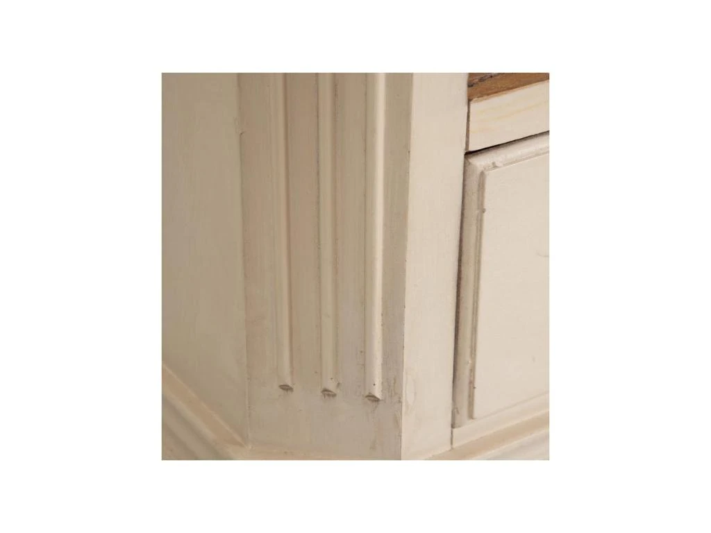 Bibliothèque 3 étagères 2 Tiroirs Bois/Crème - CAMILLE 7 Bibliothèque 3 étagères 2 Tiroirs Bois/Crème - CAMILLE – Image 5