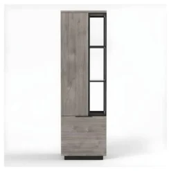 Bibliothèque 2 Portes Bois/Métal - LEOKI