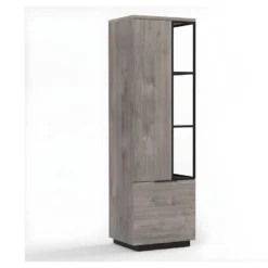 Bibliothèque 2 Portes Bois/Métal - LEOKI 13 Bibliothèque 2 Portes Bois/Métal - LEOKI -Pas Cher Mobiliora Magasin bibliotheque 17627817