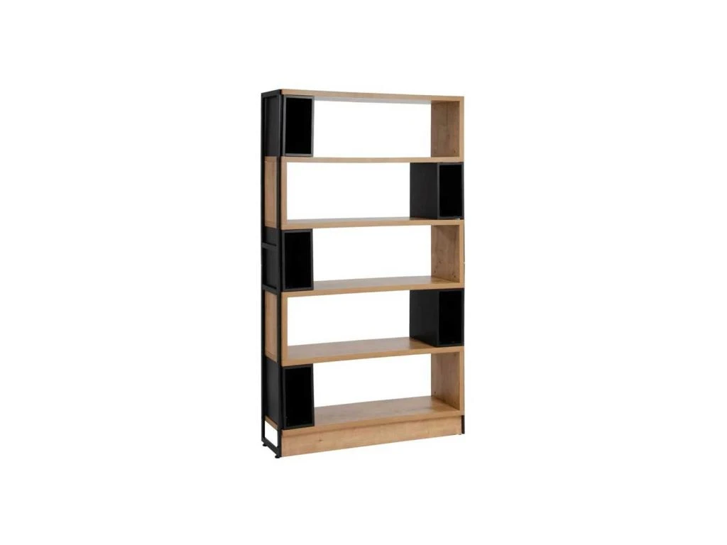 Bibliothèque 5 étagères Bois/Métal - LOUISA 3 Bibliothèque 5 étagères Bois/Métal - LOUISA