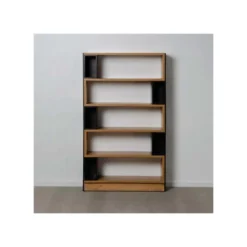 Bibliothèque 5 étagères Bois/Métal - LOUISA 10 Bibliothèque 5 étagères Bois/Métal - LOUISA -Pas Cher Mobiliora Magasin bibliotheque 18001579