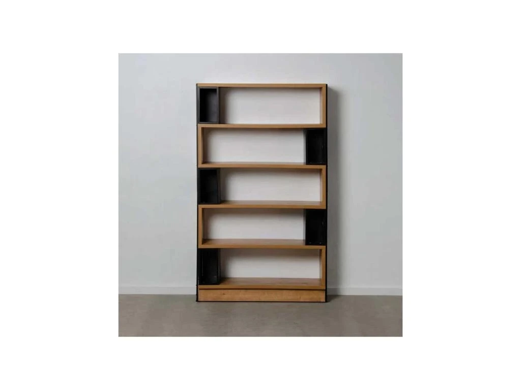 Bibliothèque 5 étagères Bois/Métal - LOUISA 5 Bibliothèque 5 étagères Bois/Métal - LOUISA – Image 3