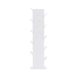 Etageres Bibliotheque Bois Blanc Design Contemporain 160x44,5x22 -Pas Cher Mobiliora Magasin bibliotheque 18399835