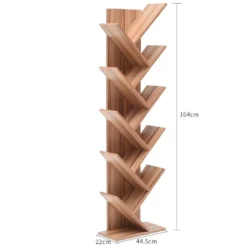 Etageres Bibliotheque Bois Brun Design 160x44,5x22 -Pas Cher Mobiliora Magasin bibliotheque 18400611