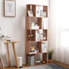 Bibliotheque Etagere 5 Etageres Bois Brun Living 172,5x60x24,5 -Pas Cher Mobiliora Magasin bibliotheque 18400651
