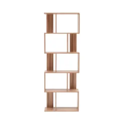Bibliotheque Etagere 5 Etageres Bois Brun Living 172,5x60x24,5 -Pas Cher Mobiliora Magasin bibliotheque 18400653