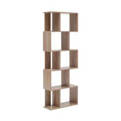 Bibliotheque Etagere 5 Etageres Bois Marron 172,5x60x24,5 -Pas Cher Mobiliora Magasin bibliotheque 18400699