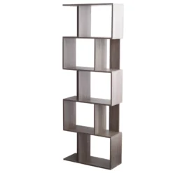 Bibliotheque 5 Etagères Mdf Gris Blanchi Bureau 169x60x24 10 Bibliotheque 5 Etagères Mdf Gris Blanchi Bureau 169x60x24 -Pas Cher Mobiliora Magasin bibliotheque 18431619