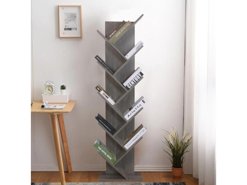 Etageres Bibliotheque Mdf Gris Blanchi Modern Bureau 160x44,5x22 3 Etageres Bibliotheque Mdf Gris Blanchi Modern Bureau 160x44,5x22