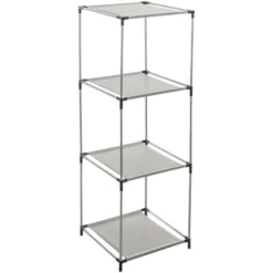 Bibliothèque En Métal Avec 3 étagères L.36xP.35xH.35cm